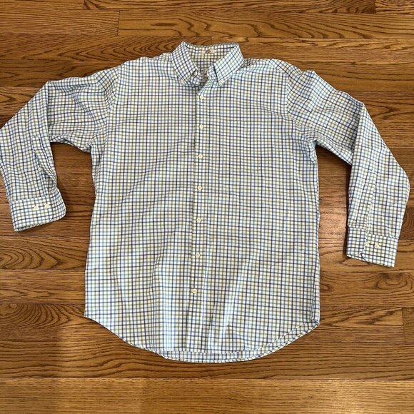 Peter Millar Other - Peter Millar Mens Button Down Shirt Multicolor Plaid Long Sleeve Pocket Cotton L